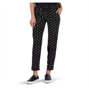 Women’s Vans Austin Ankle Pants Lightweight Black Diamond Juniors Sz Large Crop